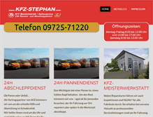 Tablet Screenshot of kfz-stephan.com